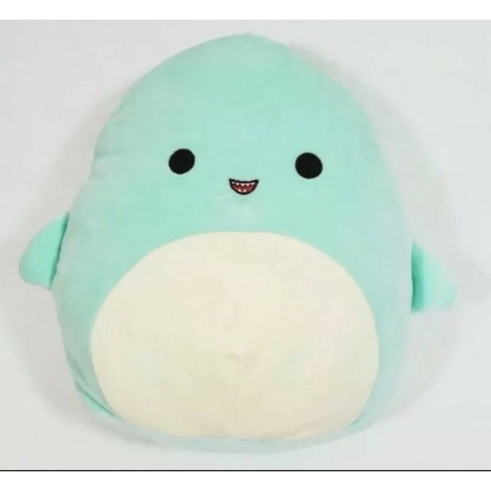 Sharon the Shark Squishmallow Plush 11" Turquoise Valentine Squad *RARE* 12"